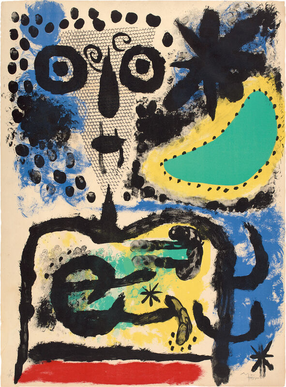 Joan Miró, ‘Personnage nuageux (Cloudy Figure) (M. 219)’, 1955, Print, Lithograph in colors, on Arches paper, the full sheet., Phillips