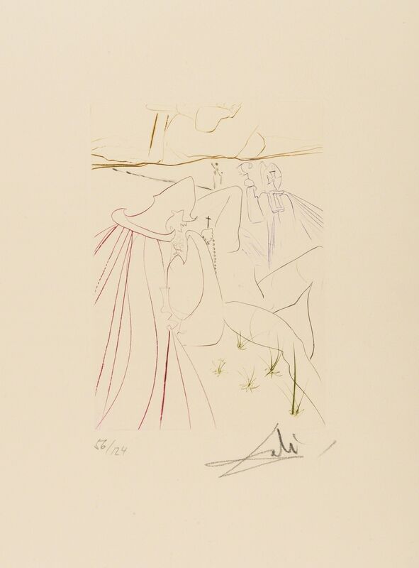 Salvador Dalí, ‘La Ressuscitée (M & L 561c; Field 72-8J)’, 1972, Print, Etching printed in colours, Forum Auctions