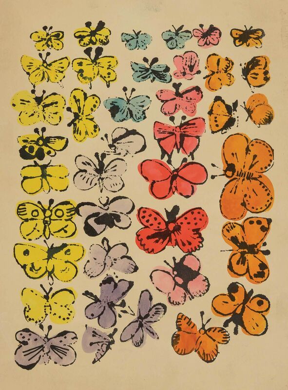 Andy Warhol, ‘Happy Butterfly Day; Merry Christmas’, circa 1955, Print, Two offset lithographs (the first hand-colored) on cream and wove papers, respectively, Doyle