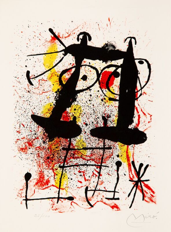 Joan Miró, ‘Silence, from Hai-Ku’, 1967, Print, Lithograph in colors on wove paper, Heritage Auctions