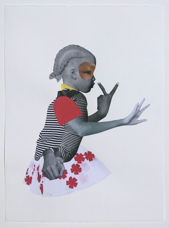 Deborah Roberts, ‘Girl In Charge’, 2018, Drawing, Collage or other Work on Paper, Collage on paper, Luis De Jesus Los Angeles