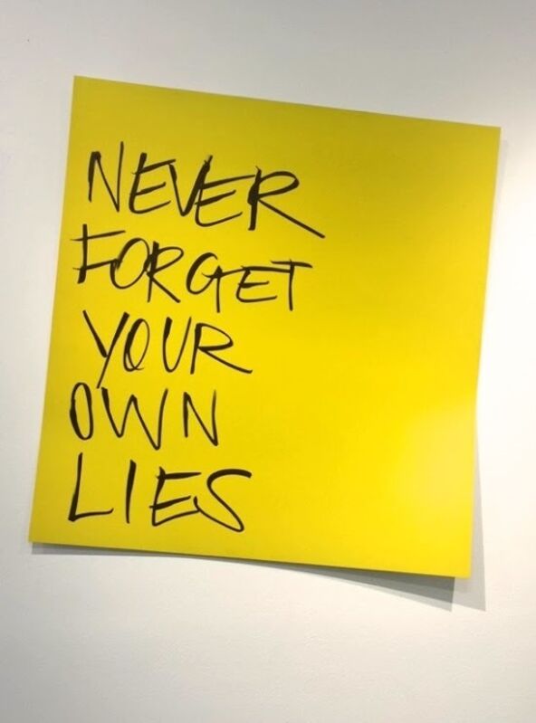 Blue and Joy, ‘Never Forget Your Lies’, 2015, Mixed Media, Aluminum, Spray Paint, Industrial Marker, Galleria Ca' d'Oro