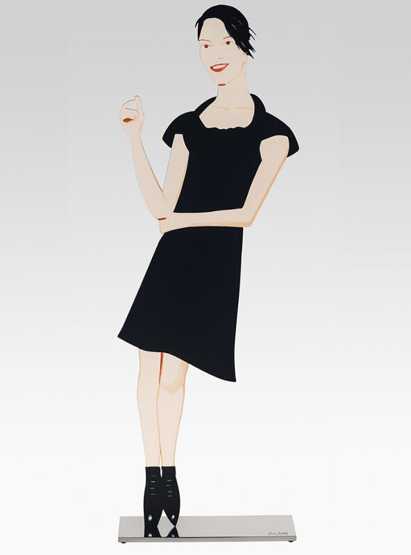 Alex Katz, ‘Black Dress (Carmen)’, 2018, Sculpture, 鋁、抗UV無酸墨水、保護用透明漆、不鏽鋼台座 Cutout from shaped powder-coated aluminum, printed the same on each side with UV cured archival inks, clear coated, and mounted to 1/4 inch stainless steel base, Der-Horng Art Gallery