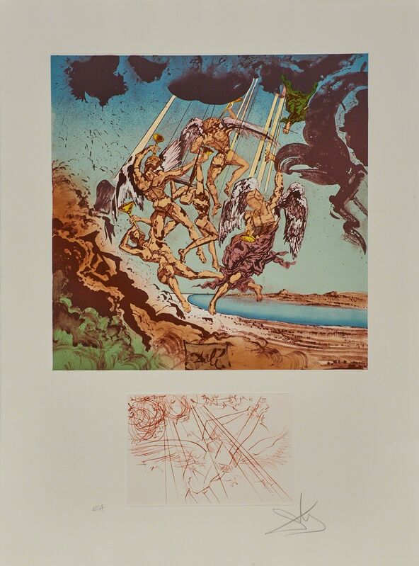 Salvador Dalí, ‘Return of Ulysses/Helen of Troy, from Hommage à Homère’, 1977, Print, Two lithographs in colors (in hardcover portfolio), Rago/Wright/LAMA