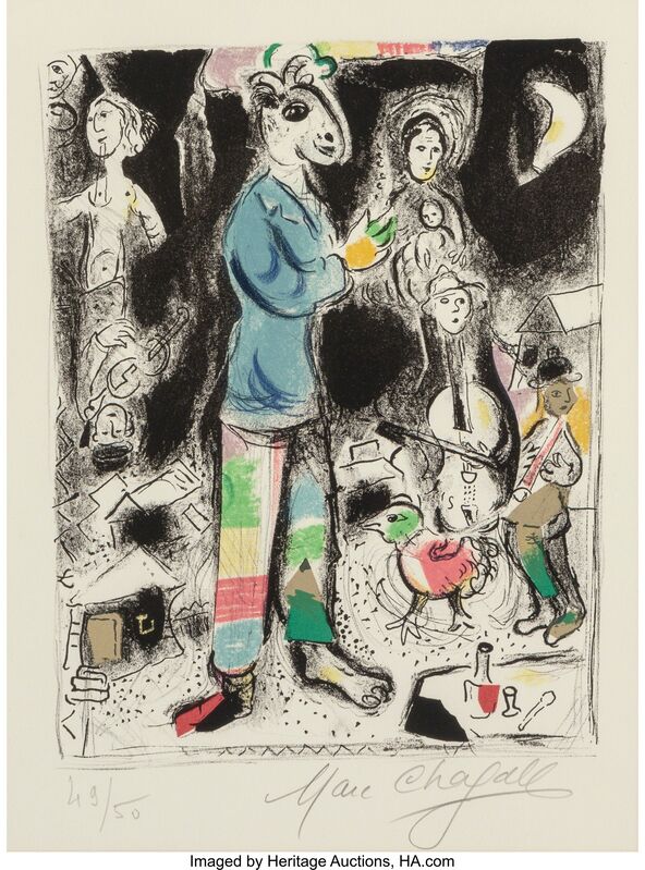 Marc Chagall, ‘Paysan au Violon’, 1968, Print, Lithograph in colors on wove paper, Heritage Auctions