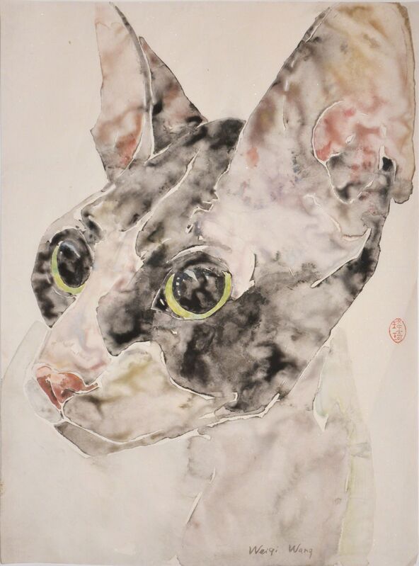 Weiqi Wang, ‘On the Alert’, 2014, Painting, Chinese brush painting, Ronin Gallery