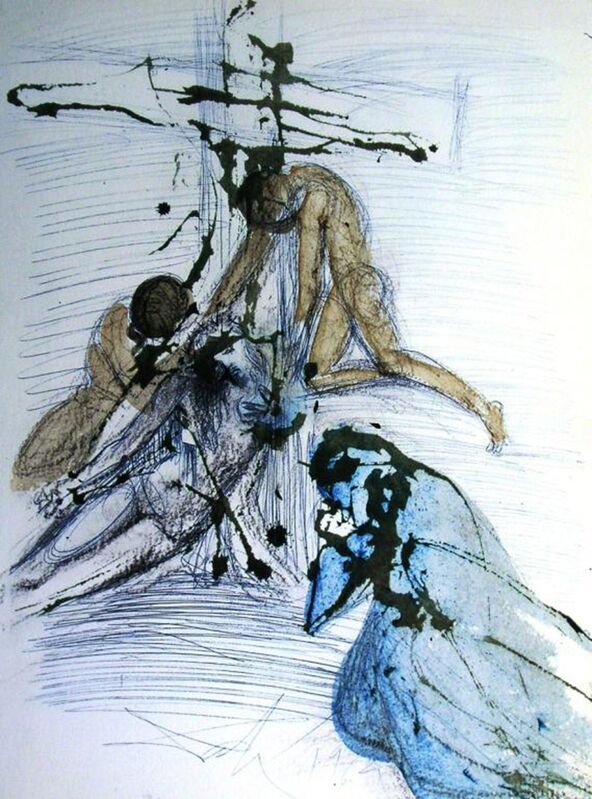 Salvador Dalí, ‘The Taking Down From The Cross’, 1967, Print, Original colored lithograph on heavy rag paper, Baterbys