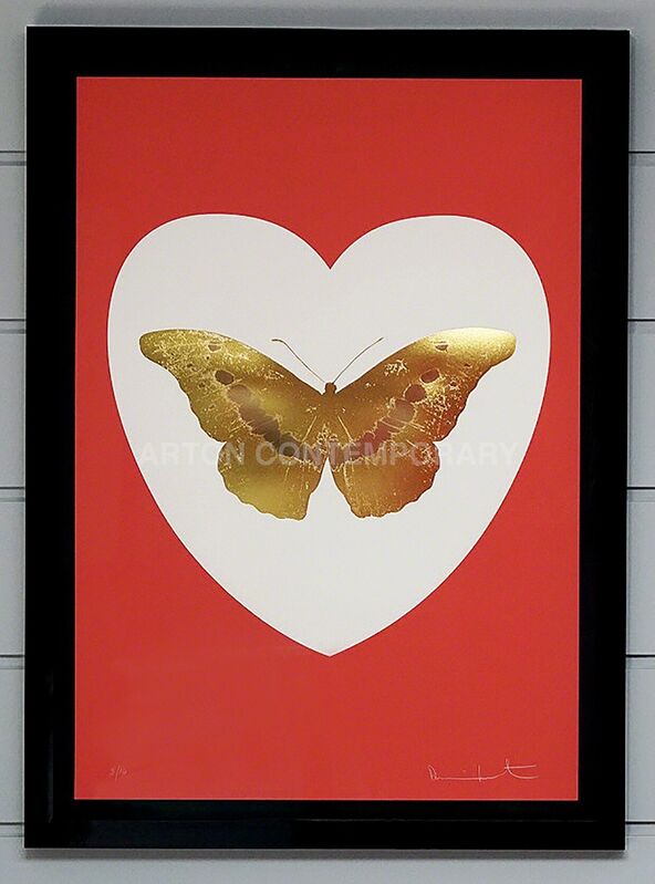 Damien Hirst, ‘Butterfly - Coral’, 2015, Print, Silkscreen, Gold Leaf, Foil Block, Arton Contemporary