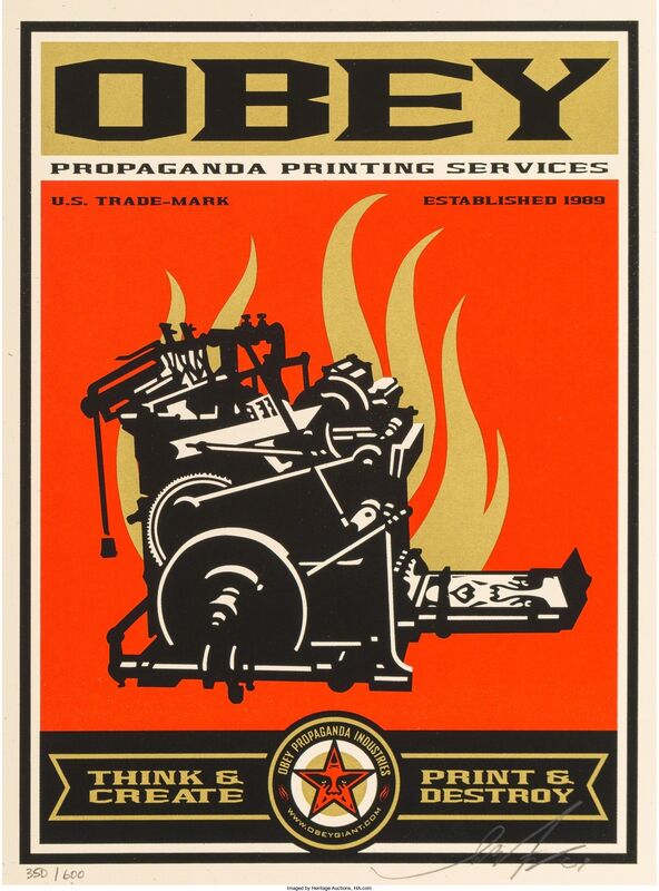 Shepard Fairey, ‘Propoganda’, 2009, Print, Complete set of four screenprint with colors, each, Heritage Auctions