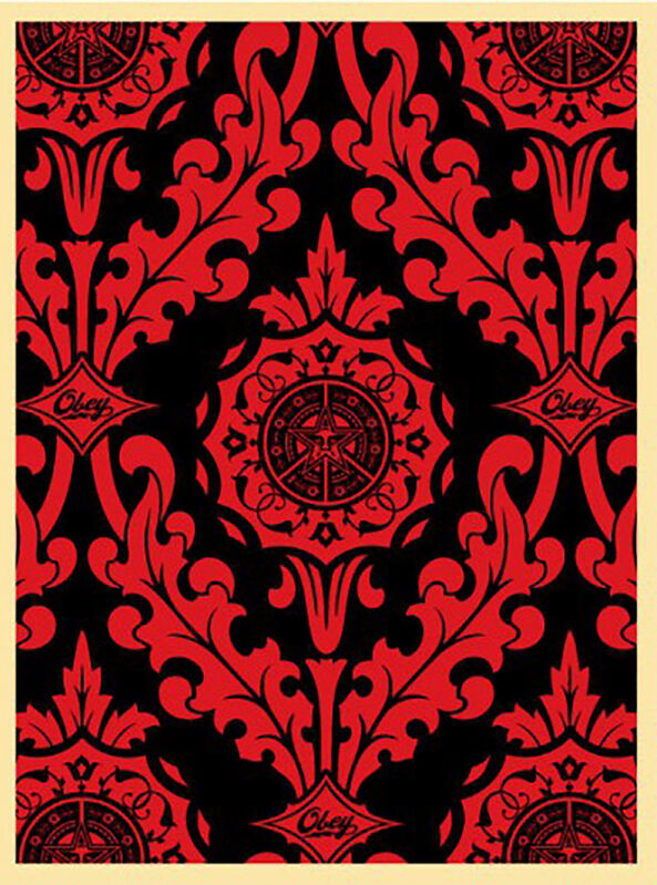 Shepard Fairey, ‘Parlor Pattern (Black/Red)’, 2010, Print, Screenprint on paper, Taglialatella Galleries