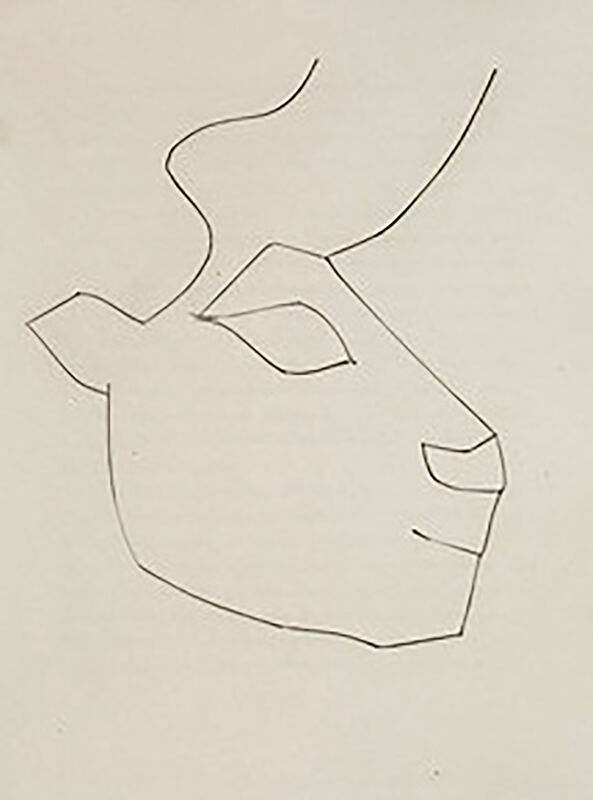 Pablo Picasso, ‘Head of a Calf (Plate XXXVI)’, 1949, Print, Original etching on Montval wove paper, Georgetown Frame Shoppe