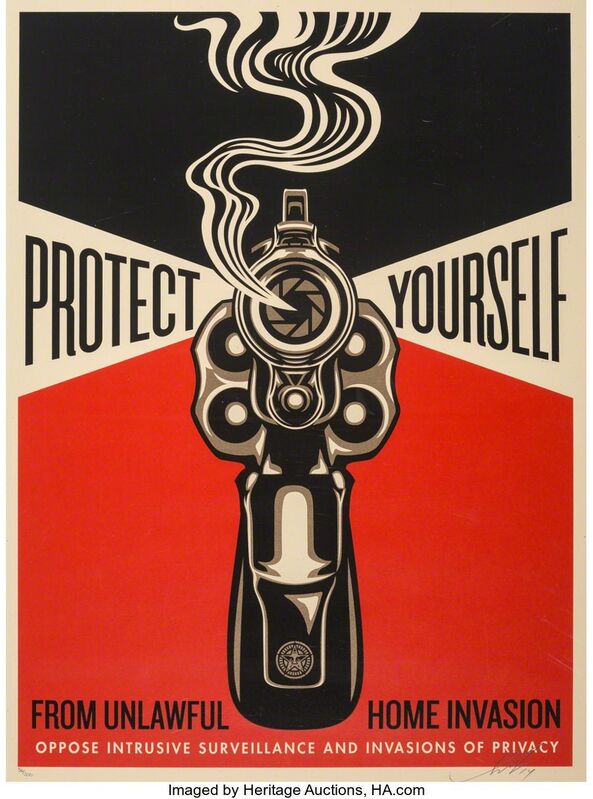 Shepard Fairey, ‘Home Invasion 2’, 2014, Print, Screenprint in colors on cream speckled paper, Heritage Auctions