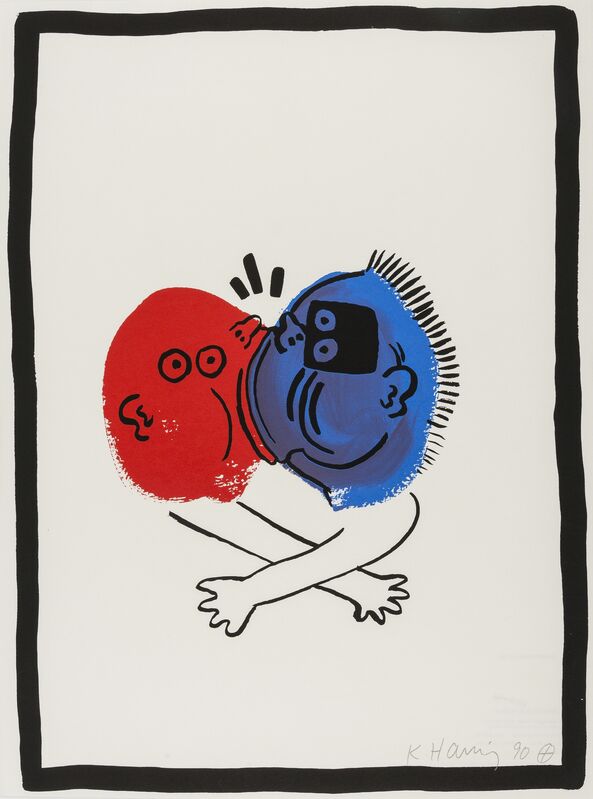 Keith Haring, ‘The Story of Red and Blue (Littmann p.133)’, 1989, Print, Lithograph printed in colours on Japan paper, Forum Auctions