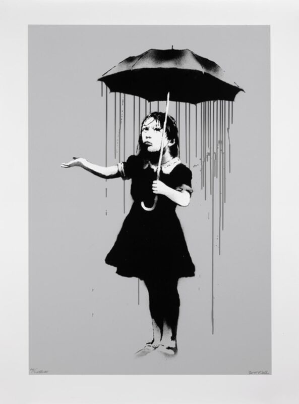 Banksy, ‘Nola ‘Grey Rain’ (Signed)’, 2008, Print, Screen Print in colors on wove paper, ArtLife Gallery