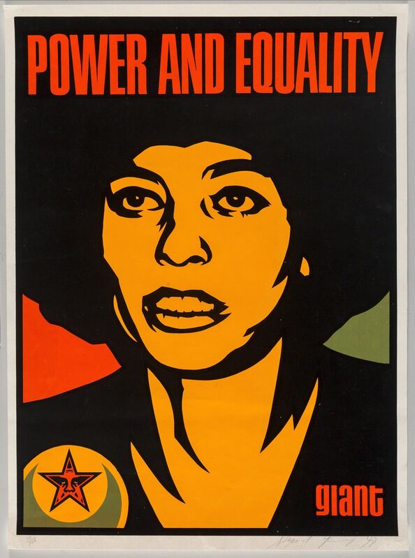 Shepard Fairey, ‘Angela’, 1998, Print, Screenprint in colors on wove paper, Heritage Auctions