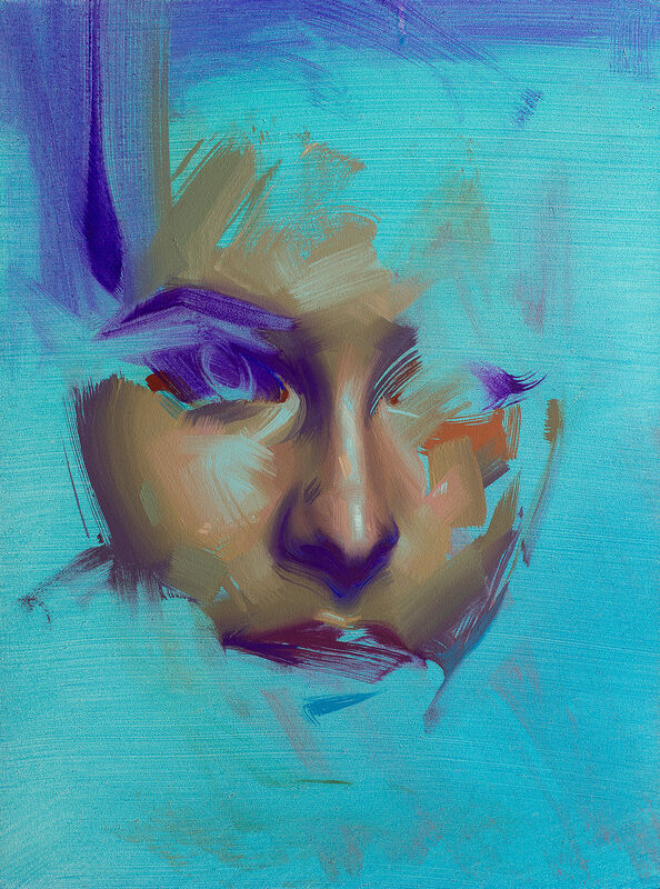 Rob Rey, ‘Aqua Study , Wonder ’, 2020, Painting, Oil on Panel, Abend Gallery