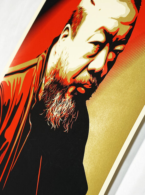 Shepard Fairey, ‘'Ai Weiwei: Cost of Expression' (framed)’, 2014, Print, Screen print on cream, Speckletone fine art paper., Signari Gallery