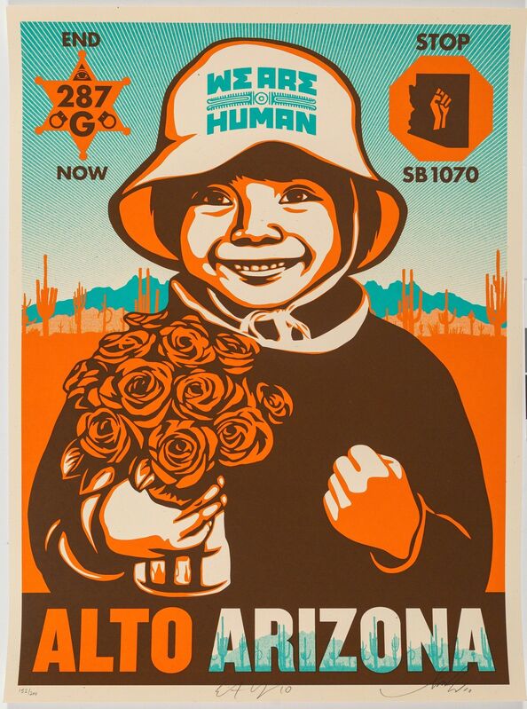 Shepard Fairey, ‘Alto Arizona Print Release’, 2010, Print, Screenprint in colors on cream speckled paper, Heritage Auctions