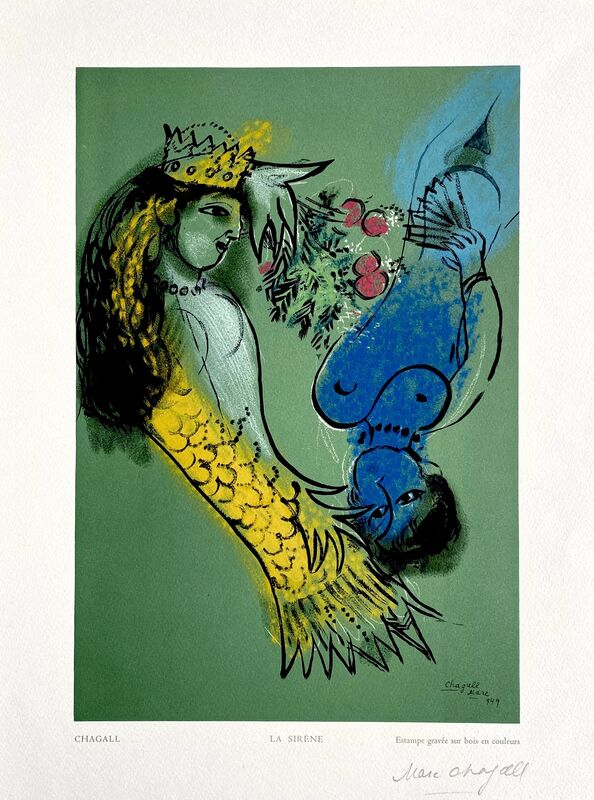 Marc Chagall, ‘ La Sirene’, 1950, Print, Lithograph, Van der Vorst- Art