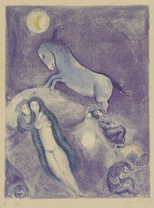 Marc Chagall, ‘He Went Up to the Couch and Found the Young Lady Asleep... (M. 46; C. Bks. 18)’, 1948, Print, Lithograph printed in colors, Sotheby's