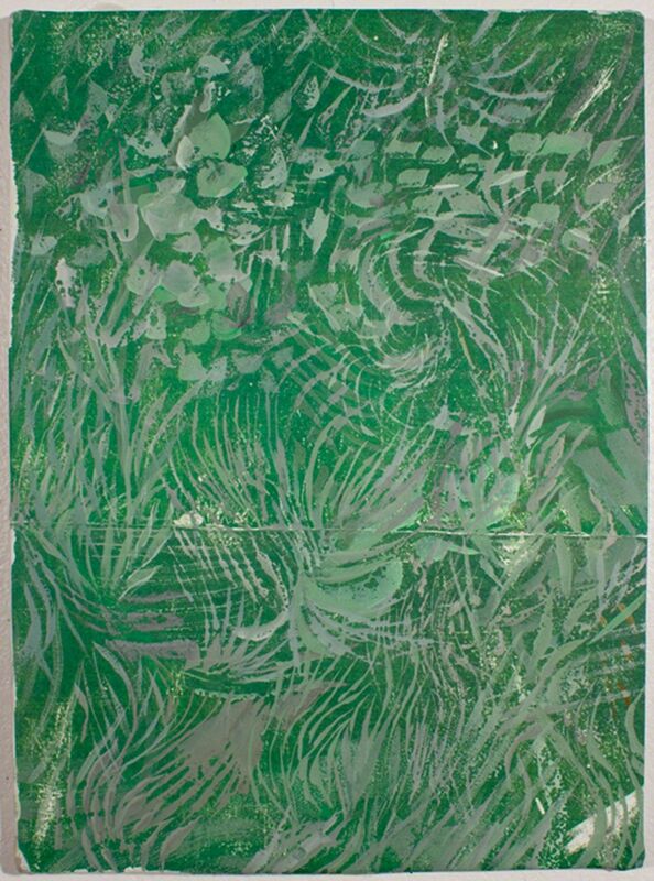 Tim Cross, ‘Green Thicket’, 2017, Painting, Gouache on silk, Linda Hodges Gallery