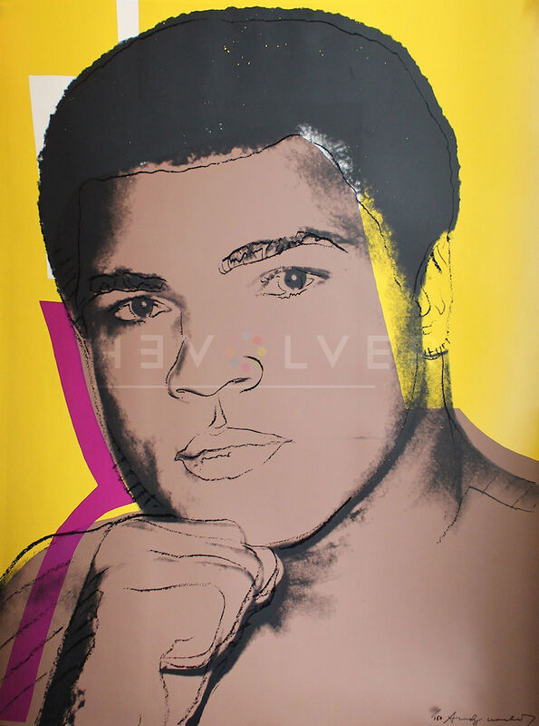Andy Warhol, ‘Muhammad Ali, Yellow (FS II.182)’, 1978, Print, Screenprint on Strathmore Bristol Paper, Revolver Gallery