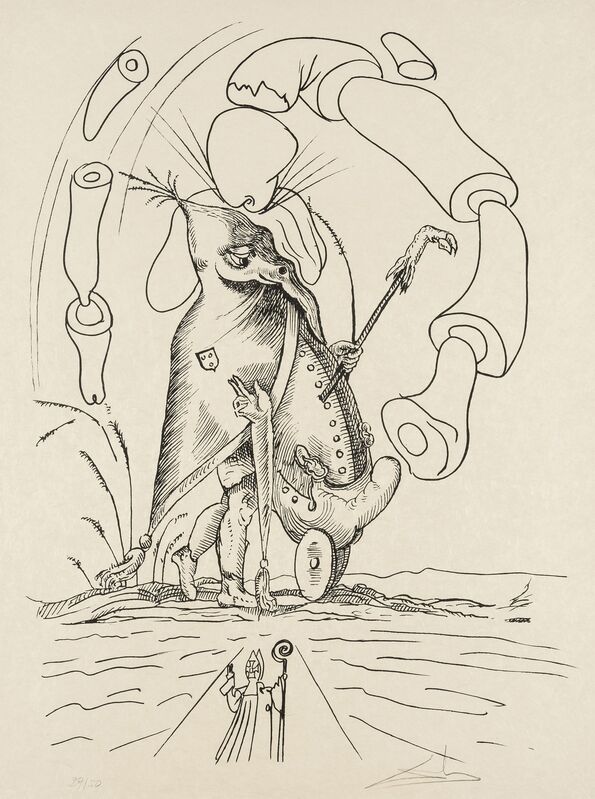 Salvador Dalí, ‘From 'Les Songes drolatiques de Pantagruel' (Field 73-7P; M&L 1406e)’, 1973, Print, Lithograph, Forum Auctions