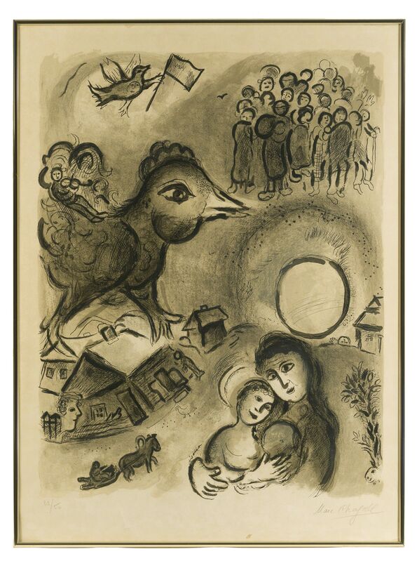Marc Chagall, ‘Le village fantastique’, 1964-65, Print, Lithograph on BFK Rives paper under glass, John Moran Auctioneers