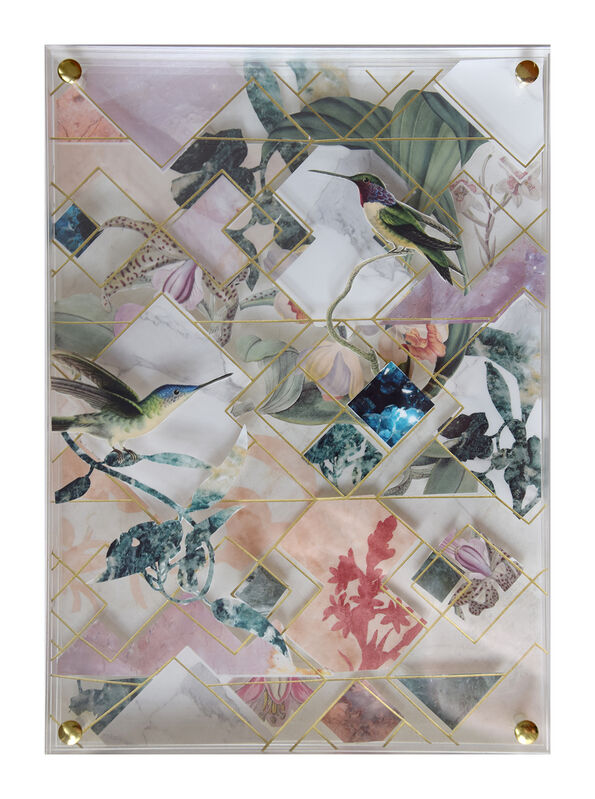 Clare Celeste Börsch, ‘Biodiversity Geo V’, 2020, Drawing, Collage or other Work on Paper, Paper collage, seven layers of plexiglass, Nordic Art Agency