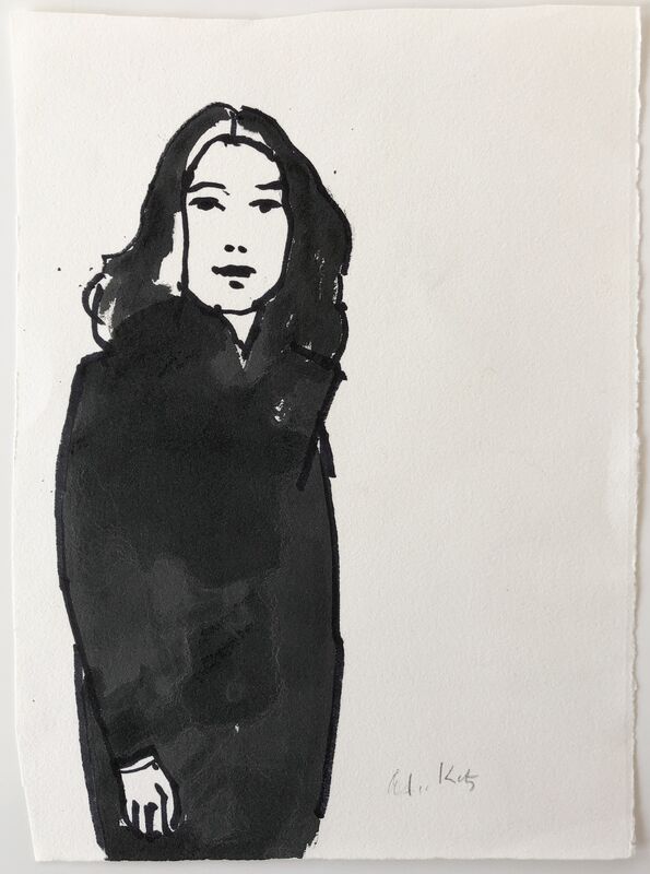 Alex Katz, ‘Study for Barney's 30’, 2014, Drawing, Collage or other Work on Paper, Ink on paper, Galerie Klüser