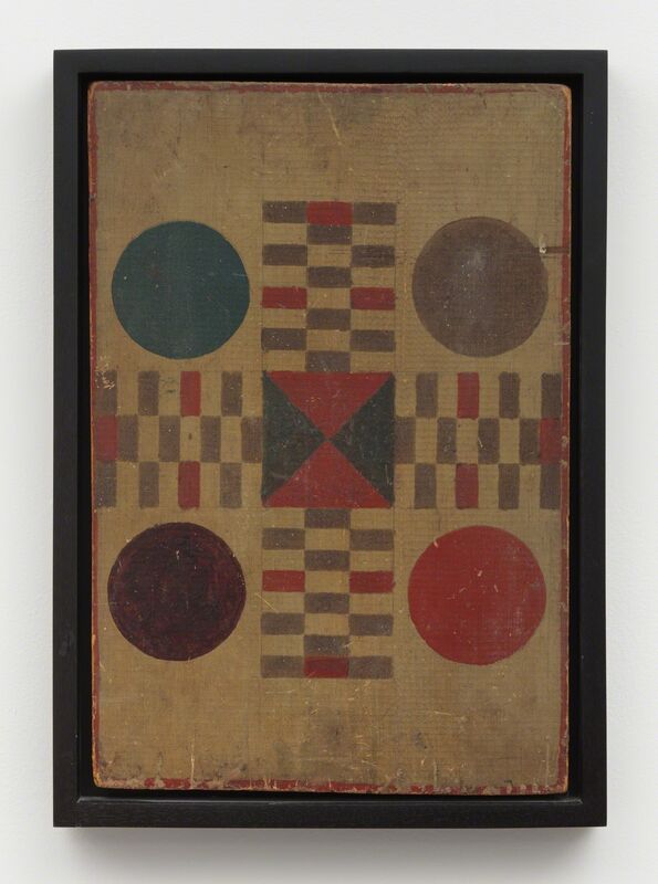 Unknown Artist, ‘Parcheesi Variation Game Board ’, Late 19th -early 20th century, Other, Polychrome on wood, Ricco/Maresca Gallery