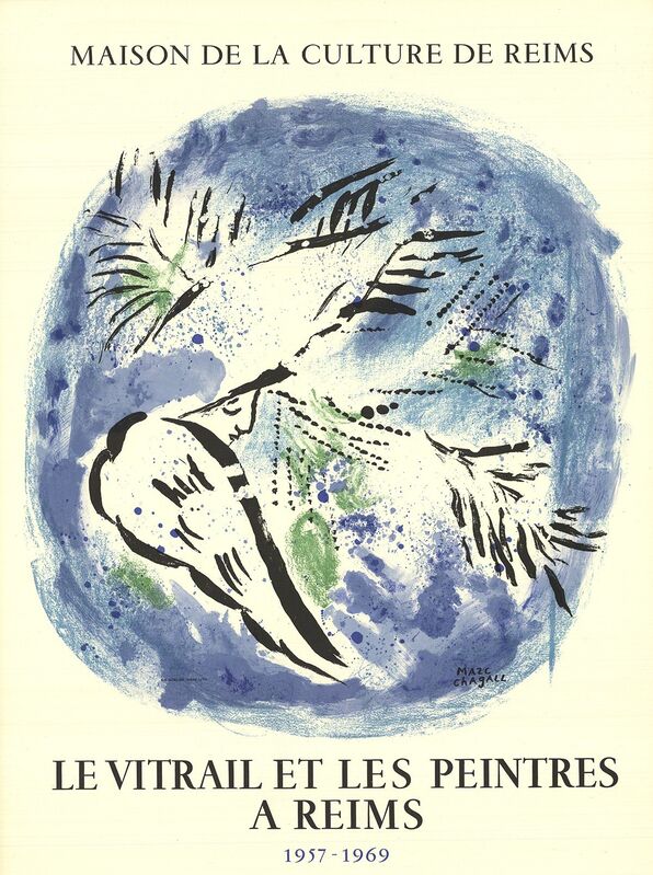 Marc Chagall, ‘Angel Against A Blue Background’, 1969, Print, Lithograph, ArtWise