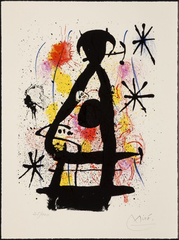 Joan Miró, ‘La lune près de paraître, pl. 4, from Haï-ku’, 1967, Print, Lithograph in colors on wove paper, Heritage Auctions