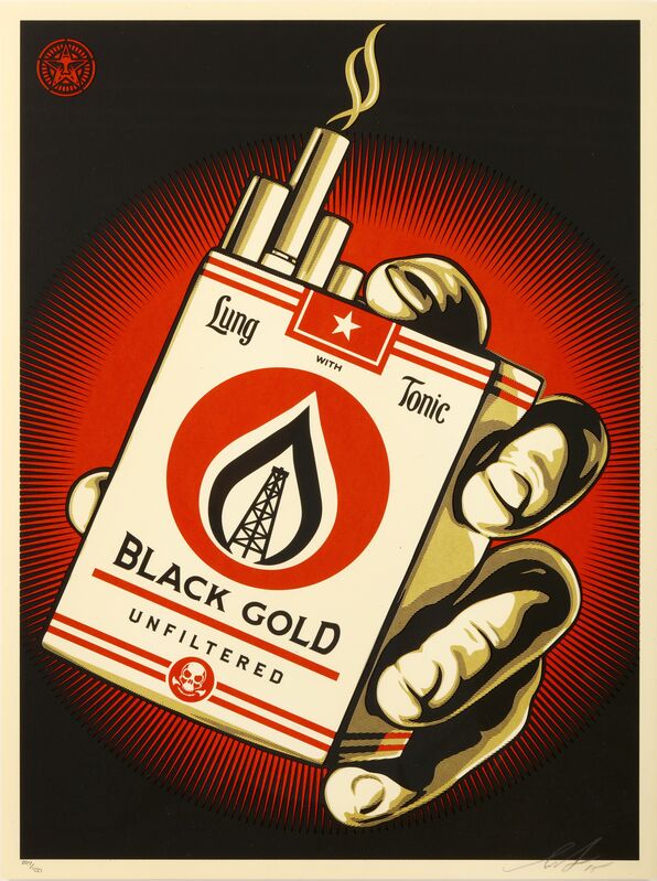 Shepard Fairey, ‘Black Gold’, 2015, Print, Screenprint in colours, Chiswick Auctions