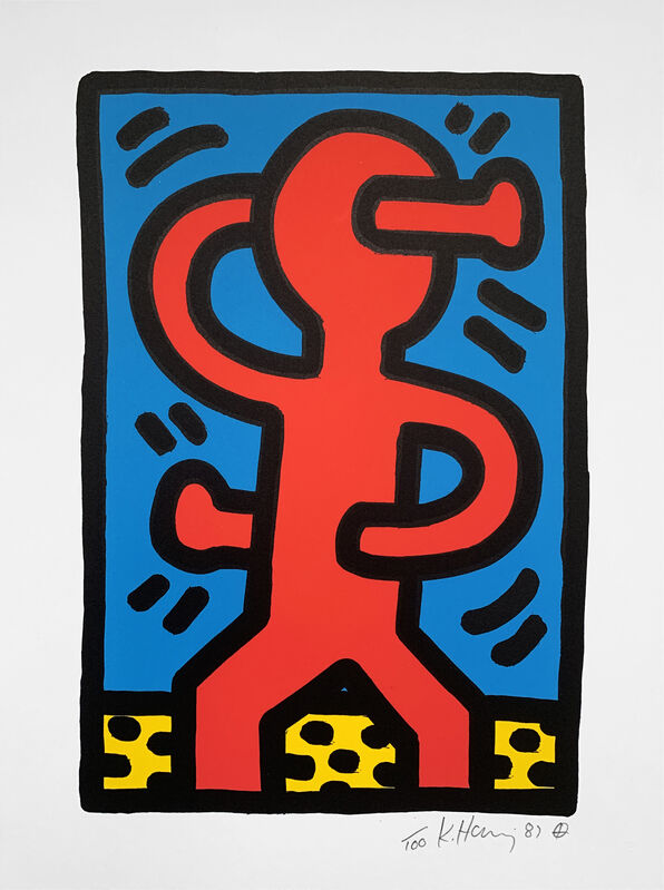 Keith Haring, ‘Untitled (S Man)’, 1987, Print, Lithograph on wove paper, Oliver Clatworthy Gallery Auction
