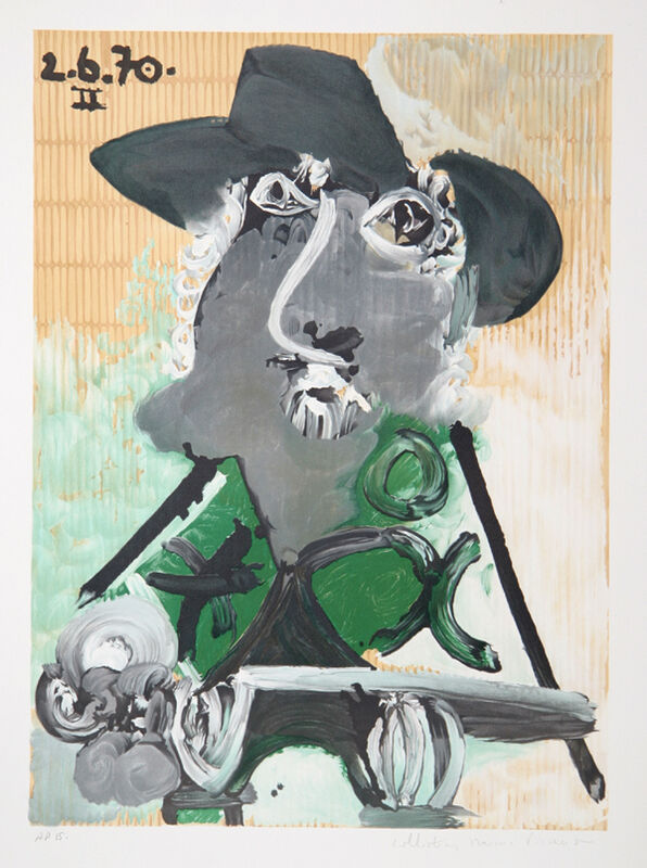 Pablo Picasso, ‘Portrait d'Homme au Chapeau, 1970’, 1979-1982, Print, Lithograph on Arches paper, RoGallery
