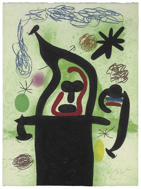 Joan Miró, ‘La Harpie’, 1969, Print, Etching with aquatint and carborundum in colors, on Arches paper, Christie's