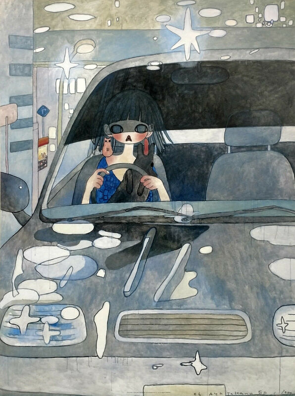 Aya Takano, ‘Drive with a night dog’, 2006, Print, Offset Lithograph, Pinto Gallery