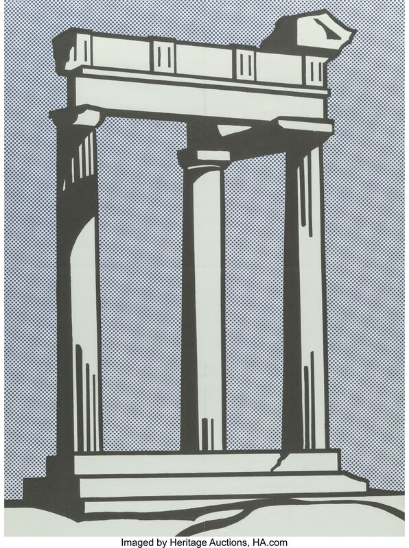 Roy Lichtenstein, ‘Temple (Castelli mailer)’, 1964, Print, Offset lithograph in colors on paper, Heritage Auctions