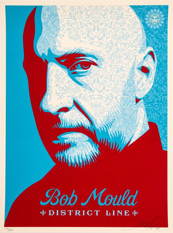 Shepard Fairey, ‘Bob Mould’, 2008, Print, Screenprint in colors on speckled cream paper, Heritage Auctions