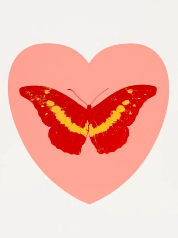 Damien Hirst, ‘I Love You - Pink/Poppy Red/Cool Gold’, 2015, Print, Silkscreen and 2 color foil block on Somerset Satin 410gsm, ARUSHI