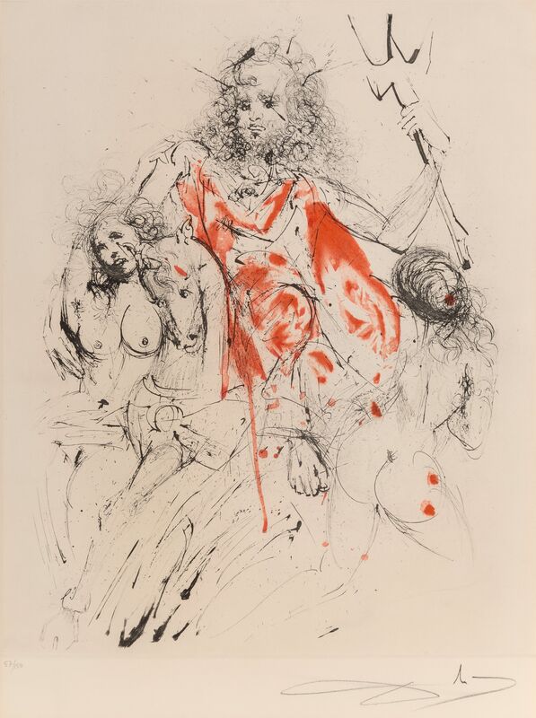 Salvador Dalí, ‘Neptune, The Mythology’, 1963, Print, Etching with aquatint in colors on Arches paper, Heritage Auctions