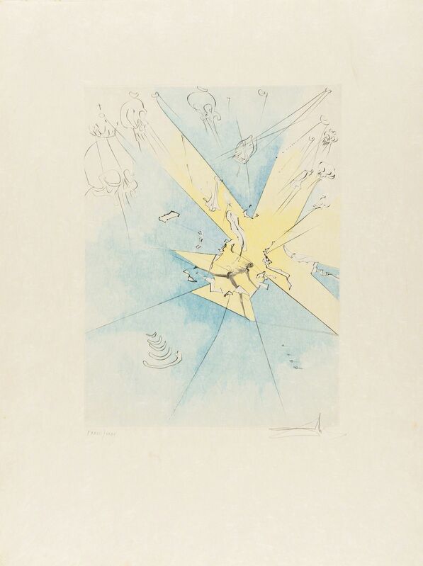 Salvador Dalí, ‘A Shattering Entrance upon the American Stage (Field 74-8H; M&L 673d)’, 1974, Print, Etching with extensive handcolouring, Forum Auctions