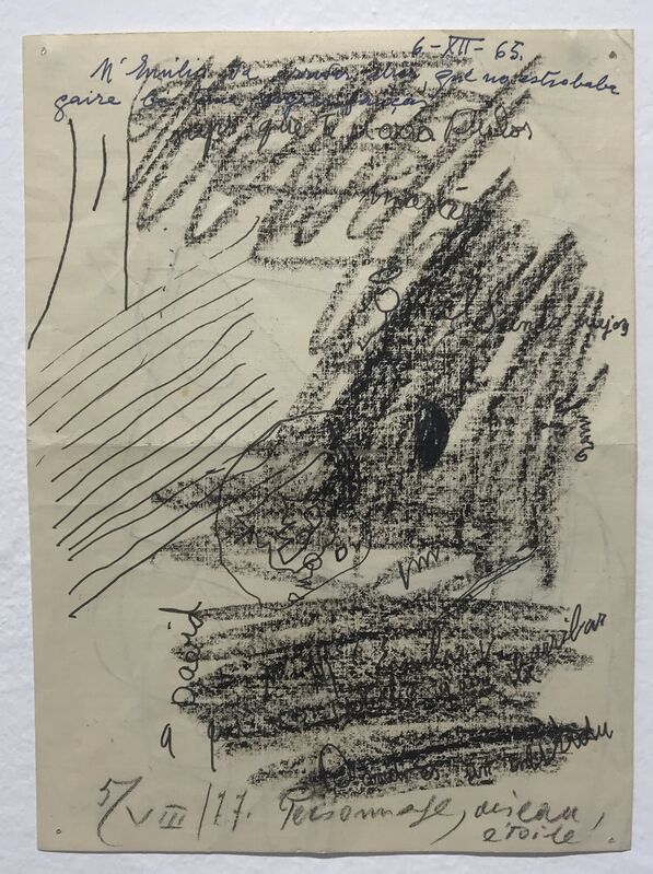 Joan Miró, ‘Personnage, oiseau, étoile’, 1977, Drawing, Collage or other Work on Paper, Pencil and pen on paper, PEP LLABRÉS ART CONTEMPORANI