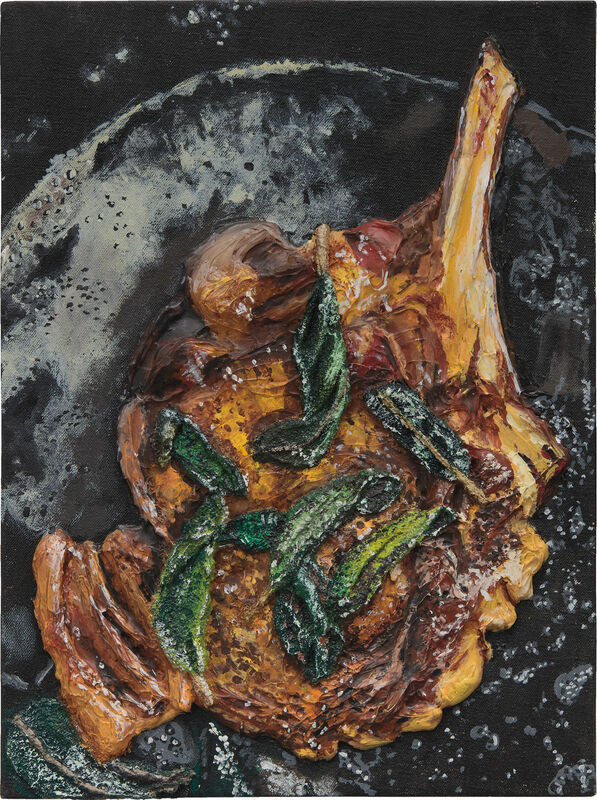 Gina Beavers, ‘Pork Chop and Basil’, 2012, Painting, Acrylic on canvas, Phillips
