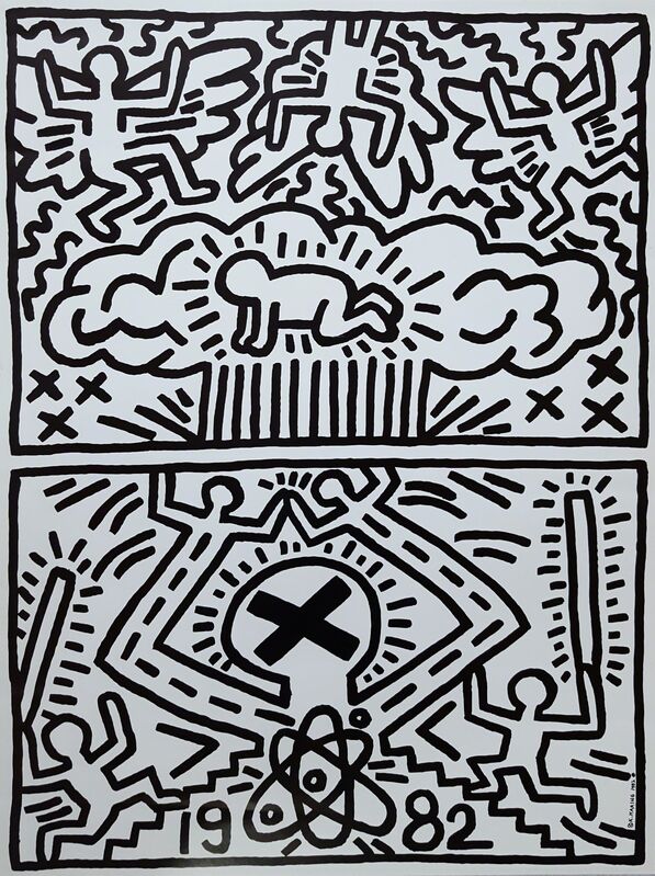 Keith Haring, ‘Poster for the Nuclear Disarmament’, 1982, Print, Offset-Lithograph Poster on Glazed Paper, Graves International Art