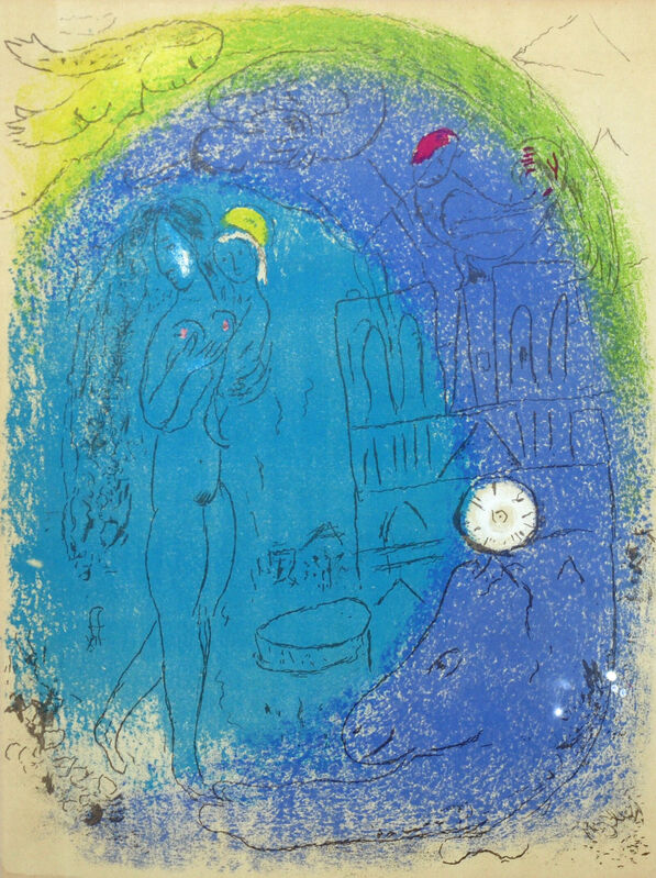 Marc Chagall, ‘Mother and Child before Notre Dame’, 1952, Print, Lithograph, Georgetown Frame Shoppe