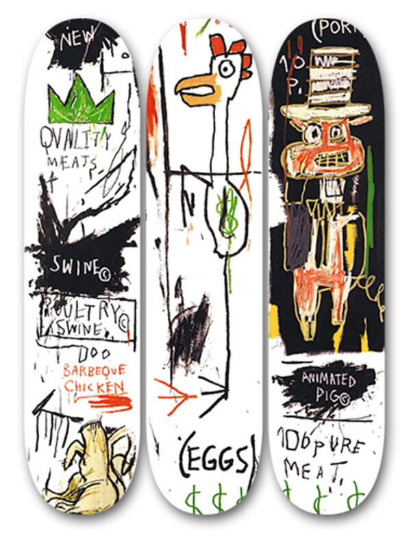 Jean-Michel Basquiat, ‘Quality Meats for Public’, 2014, Print, Screenprint on wood, EHC Fine Art
