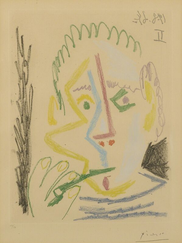 Pablo Picasso, ‘Fumeur. I (B. 1165; Ba. 1165)’, Print, Soft-ground etching printed in colors, Sotheby's