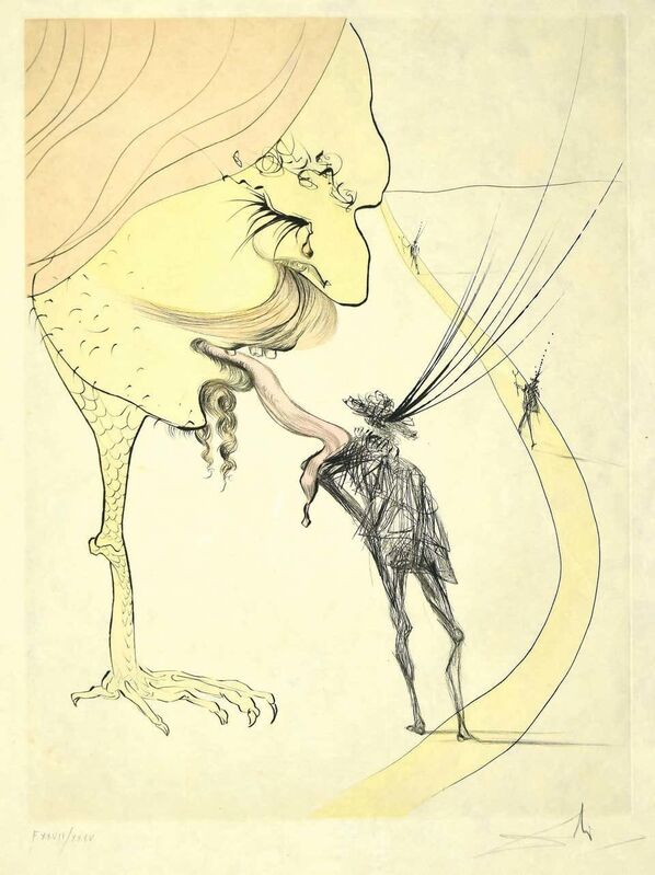 Salvador Dalí, ‘Picasso: A Ticket to Glory’, 1974, Print, Etching on paper, Wallector